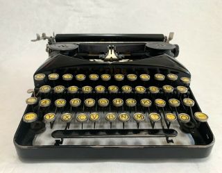 Erika Model S Typewriter,  Portable German Typewriter,  1939,  Case,  Seidel Naumann