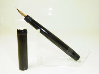 No 20 MONTBLANC Hard Rubber Safety Fountain Pen 18ct Flexy OM nib SERVICED 3