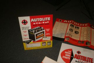 NOS Mustang Autolite Battery sales promotional kit,  poster,  stand up,  dangler 2