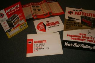 NOS Mustang Autolite Battery sales promotional kit,  poster,  stand up,  dangler 4