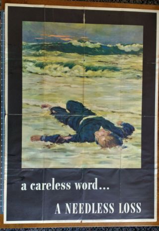 Worldwar Ii Poster,  1943: “a Careless Word.  A Needless Loss”