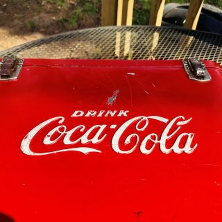 Vintage 1940 - 1950 Coca - Cola Airline Cooler,  Top Handle,  Can Opener.  No Rust holes 5