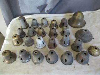 Antique Vintage Lamp Brass Bell 25 Shade Holders Parts & Repair Ks151