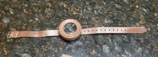 Wwii Ww2 Airborne Paratrooper Taylor Wrist Compass & Leather Strap