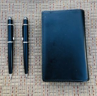 Cartier Leather Notebook Diabolo Ballpoint Pen And Mechanical Pencil Set 3