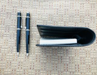 Cartier Leather Notebook Diabolo Ballpoint Pen And Mechanical Pencil Set 4