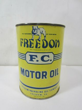 1947 Freedom - Valvoline Motor Oil Can Freedom P.  A.  - Full