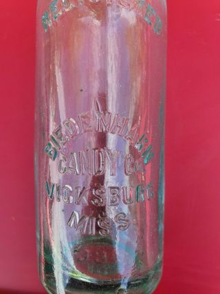 BIEDENHARN HUTCHINSON 1ST Coca Cola Vicksburg,  Miss Bottle w stopper 4
