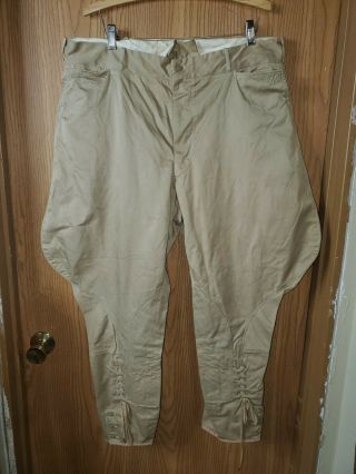 Wwii U.  S.  Army Cavalry Khaki Breeches Riding Pants Motorcycle Riding
