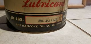 Hanoco Lubricant Oil Can Hancock Cock of the Walk 10lb No.  2G Cup 4