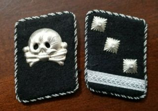 German Early Elite Division Ww2 Wwii Collar Tabs Patches W Rzm Tag Insignia
