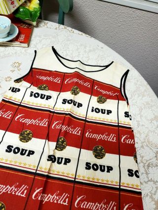 Vintage Andy Warhol Campbell ' s Soup Souper Paper Dress 2