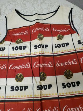 Vintage Andy Warhol Campbell ' s Soup Souper Paper Dress 3