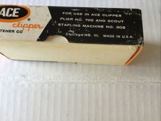 5 Vintage Ace Clipper Staples No.  700 Undulated Box Antique Office Supplies 3