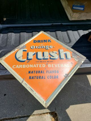 Vintage Orange Crush Soda Pop Advertising Sign