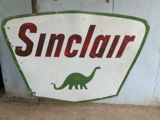 Sinclair Gasoline Large 72x50 Inches Porcelain Enamel Sign Double Side