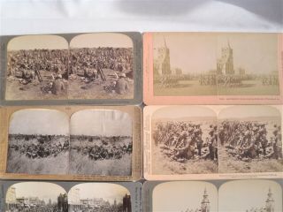 16 x Antique Stereo View Cards Boer War South Africa - stereoscope vintage photo 3