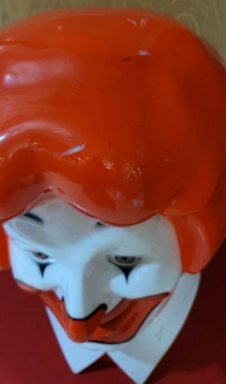 Vintage Ronald McDonald Helium Balloon Inflator Cover McDonald ' s head Lamp Cover 3