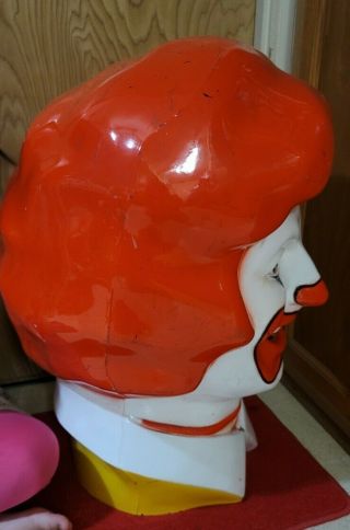 Vintage Ronald McDonald Helium Balloon Inflator Cover McDonald ' s head Lamp Cover 5