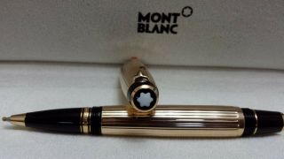 Rollerball Pen Montblanc Boheme Plaque Oro Gold With Red Jewel
