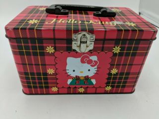 Vintage 1976 Sanrio Hello Kitty Lunch Box Tin Container Trinket Box