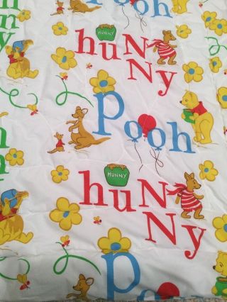 Vintage Disney ' s Winnie the Pooh Piglet cartoon Character Crib Comforter/Blanket 2