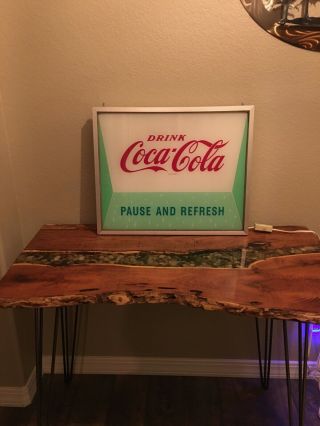 Diner Style Vintage 1950 - 60 Drink Coca - Cola – Pause And Refresh - Lighted Sign