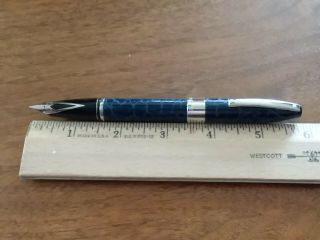 Sheaffer Legacy Blue Look Of Leather Fountain Pen Never Inked 18k Nib