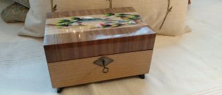 Quality Japanese Vintage Lacquered And Hand Painted Jewellery/musical Box,  1960 