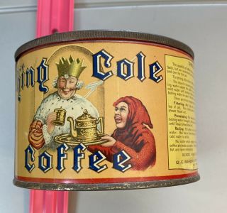 VINTAGE COFFEE TIN LITHO - KING COLE COFFEE G.  E.  BARBOUR COMPANY LIMITED 3
