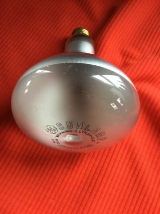 Vintage Ge Sunlamp 275 Watt Bulb For Sun Tanning