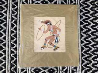 Indian Print Harrison Begay Silk Screen Native Hoop Dancer Navajo Art