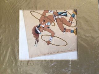 Indian Print Harrison Begay Silk Screen Native Hoop Dancer Navajo Art 2
