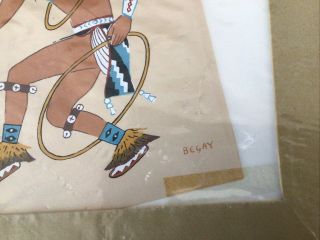 Indian Print Harrison Begay Silk Screen Native Hoop Dancer Navajo Art 3