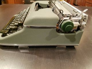 Vintage 1959 Olympia SM - 4 Green Portable Typewriter, 2