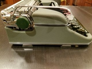 Vintage 1959 Olympia SM - 4 Green Portable Typewriter, 3
