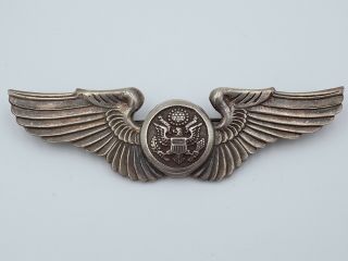 Wwii Us Army Usaaf Sterling 3 " Flight Air Crew Wings Badge
