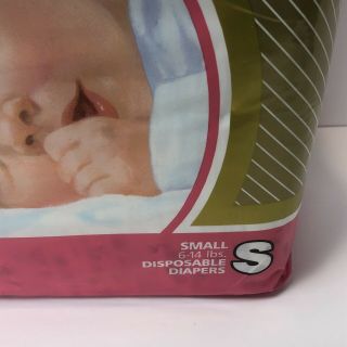 Vintage Ultra Pampers Girls Diapers 6 - 14lbs Custom Fit Tape Disney Baby Opened 6