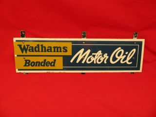 Antique Oil Sign Socony Mobil Vacuum Early Wadham Oil Bottle Carrier Tag