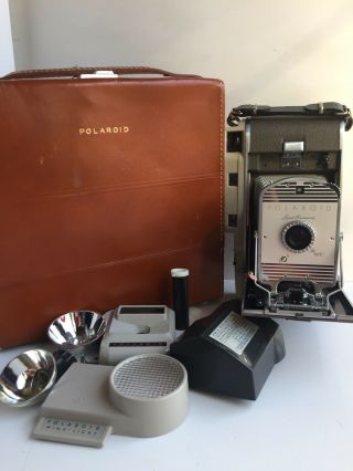 Vintage Polaroid Model 800 Land Camera Leather Case,  Etras