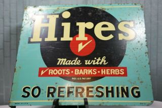 Vintage Hires Root Beer Flange Sign
