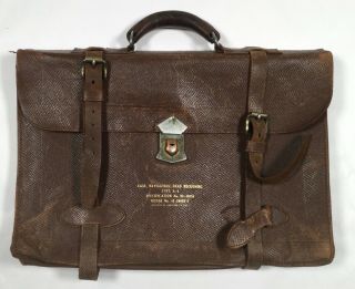 Wwii Us Army Air Corps Leather Type A - 4 Navigators Dead Reckoning Briefcase 1942