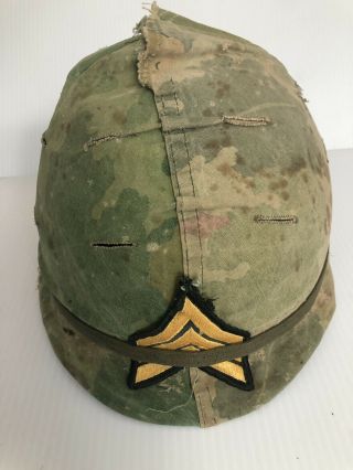 Us Ww2 Era M1 Helmet Swivel Bale Helmet With Vietnam Como Cover No Liner