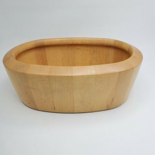 Vtg Richard Nissen Denmark Mid Century Modern Oak? Teak? Wood Bowl Oblong Shape