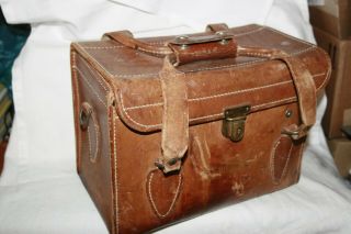 Vintage Rolleiflex Leather Camera Case Bag Double Handles 2