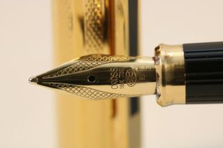 Vintage (c1993) Cross Signature Electroplated Gold Barleycorn Broad Fountain Pen 4