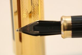 Vintage (c1993) Cross Signature Electroplated Gold Barleycorn Broad Fountain Pen 5