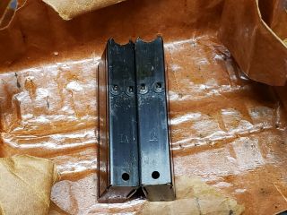 2 - M1 Carbine Magazines Marked " Ia " Inland.  Nos Still In Protective Oil
