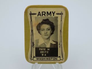 Wwii Us Army War Department Washington Dc Photo Worker Id Badge