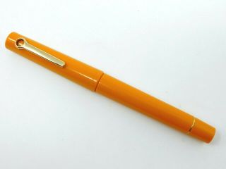 Omas Tokyo Persimmon Orange Piston Fill Fountain Pen 18k B Nib
